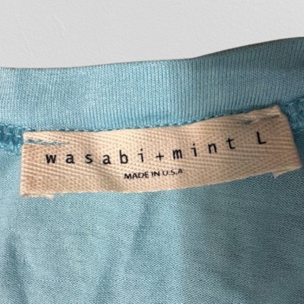 Wasabi & Mint Turquoise Back Cut Out Shirt 4263 NWT Boutique - Picture 12 of 13